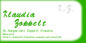 klaudia zoppelt business card